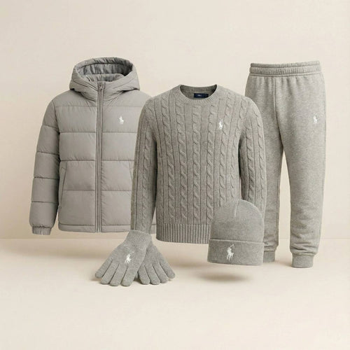 PRL™ Winter Freizeit Set – Pullover, Winter Puffer, Mütze, Handschuhe